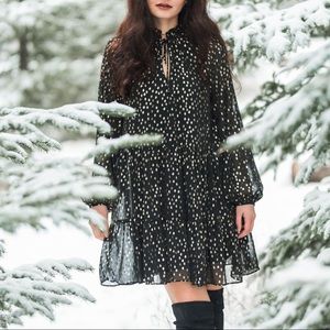 Black and Gold Holiday Dress